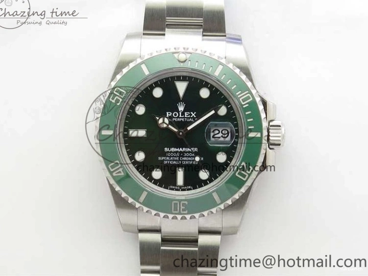 116610 Edition Ceramic Submariner Steel 316L Best Green LV Noob V10.5 1:1 0123